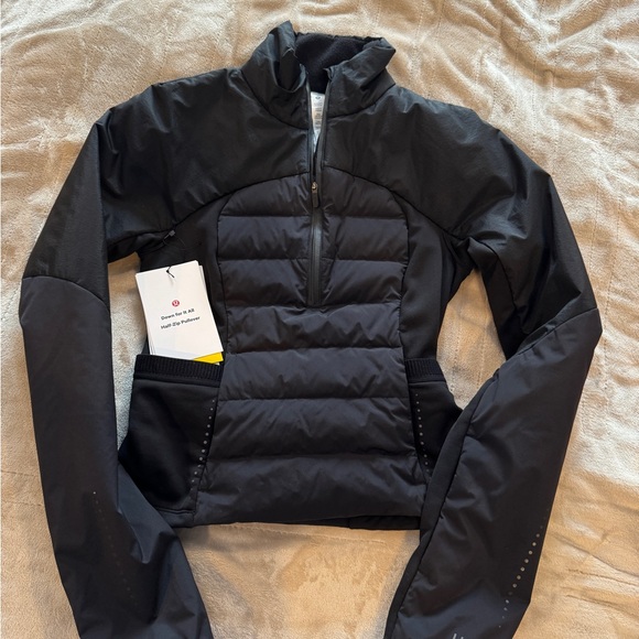 lululemon women's down for it all jacket half zip 2 - Picture 1 of 5